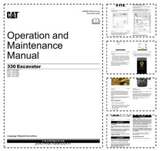 CAT 330 Excavator Operation and Maintenance Manual LHW PFN WCH XNB