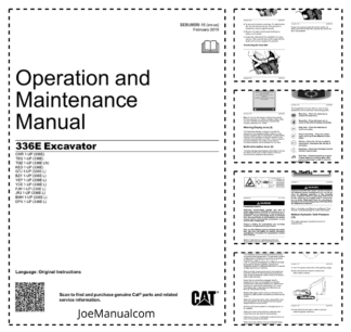 CAT 336E Excavator Operation and Maintenance Manual CMR TEG TMZ KED GTJ BZY