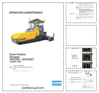 Dynapac SD2550C 2550CS Paver Finisher Operation and Maintenance Manual