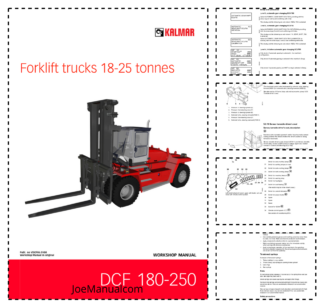 KALMAR DCF 180-250 18-25 Tonnes Forklift Truks Workshop Manual