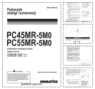 Komatsu PC45MR-5MO PC55MR-5MO Excavator Operation and Maintenance Manual PL