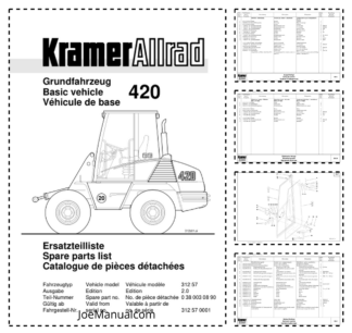Kramer Allrad 420 Wheel Loader Parts Catalog SN from 312570001 v2.0