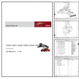 Linde C4230 424 4535 4026 4030 4531 Container Handler Parts Catalog