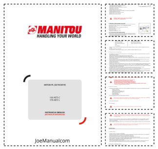 Manitou 150 170 AETJ C L Elevating Platform Operation Manual PL