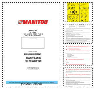 Manitou 80 100 VJR Evolution Elevating Platform Operation Manual PL