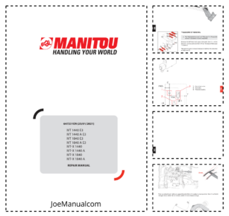 Manitou MT 1440 1840 MT-X 1440 1840 A E3 Telehandlers Repair Service Manual
