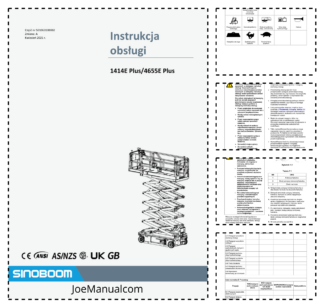 SINOBOOM 1414E Plus 4655E Plus Elevation Platform Operation Manual PL