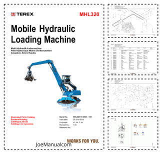 Terex MHL320 Material Handler Parts Catalog SN MHL320110 0965-1141 v1.0