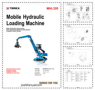 Terex MHL320 Material Handler Parts Catalog SN MHL320110 1142-xxxx v1.0