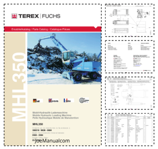 Terex MHL350  Material Handler Parts Catalog SN 0626-0684 v20.12.10