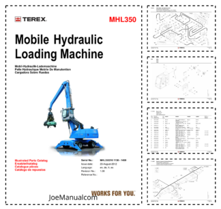 Terex MHL350 Material Handler Parts Catalog SN MHL350210 1130-1459 v1.0