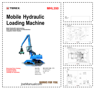 Terex MHL350 Material Handler Parts Catalog SN MHL350210 1680-1772 v1.0