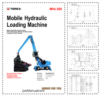 TEREX MHL360 Material Handler Parts Catalog SN MHL360350 0784 v2.0