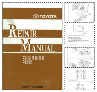 Toyota 7FGF 7FGJF 7FDJF Forklift Repair Manual