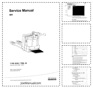 Toyota 7PM 18-20 7PML 20 Forklift Service Manual