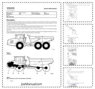 Volvo A25E Articulated Dump Truck Service Repair Manual