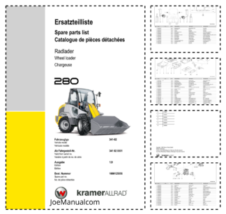 Wacker Neuson 280 Wheel Loader Parts Catalog SN 341020001 v1.9