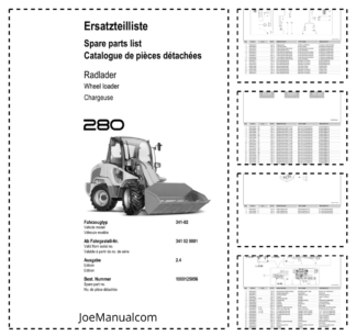 Wacker Neuson 280 Wheel Loader Parts Catalog SN 341020001 v2.4