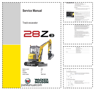 Wacker Neuson 28Z3 Excavator Service Manual v2.0