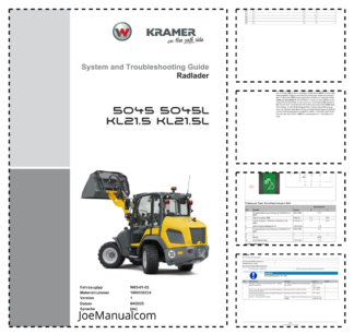 Wacker Neuson 5045 5045L KL21.5 KL21.5L Wheel Loader System and Troubleshooting Service Manual v1.0 DE