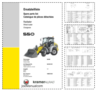 Wacker Neuson 550 Wheel Loader Parts Catalog SN 349000001 v1.1