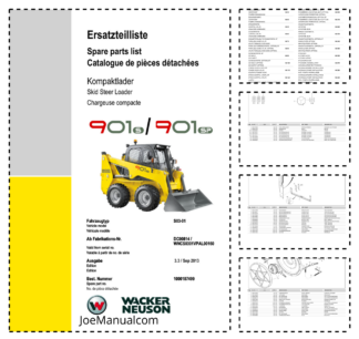 Wacker Neuson 901S 901SP Skidsteer Parts Catalog SN DC00814 WNCS0301VPAL00160 v3.3
