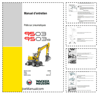 Wacker Neuson 9503 95032 Excavator Service Manual v1.3 FR