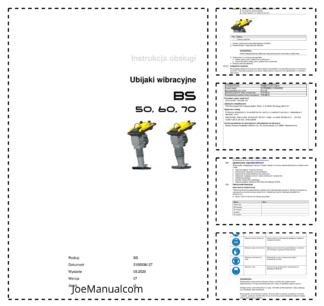 Wacker Neuson BS 50 60 70 Compactor Operation Manual PL
