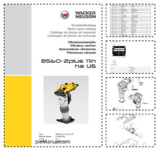 Wacker Neuson BS60-2plus 11in ha US Vibratory Rammer Parts Catalog v101