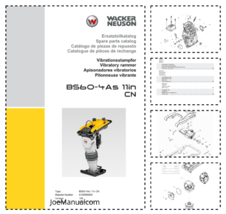 Wacker Neuson BS60-4As  11in CN Vibratory Rammer Parts Catalog v100