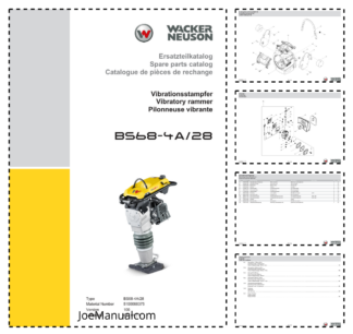 Wacker Neuson BS68-4A 28 Vibration Rammer Parts Catalog v100