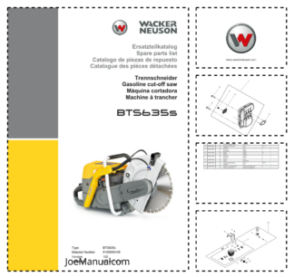 Wacker Neuson BTS635s Gasoline cut-off Saw Parts Catalog v102