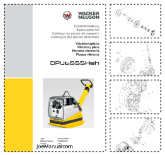 Wacker Neuson DPU6555Heh Vibratory Plate Parts Catalog v106