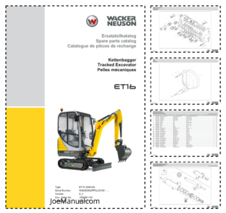 Wacker Neuson ET16 Excavator Parts Catalog SN WNCE0902PPAL00160 v2.4