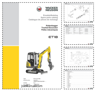 Wacker Neuson ET18 Excavator Parts Catalog SN AI01215 WNCE1202LPAL00160 v5.4
