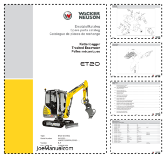 Wacker Neuson ET20 Excavator Parts Catalog SN AI01222 WNCE1203PPAL00160 v5.7