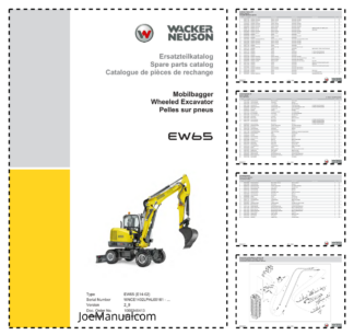 Wacker Neuson EW65 Wheeled Excavator Parts Catalog SN WNCE1402LPAL00161 v2.9