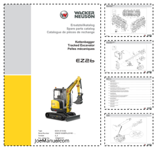 Wacker Neuson EZ26 Excavator Parts Catalog SN WNCE1003EPAL00160 v2.3