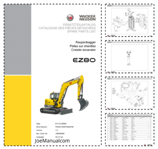 Wacker Neuson EZ80 Excavator Parts Catalog SN WNCE1403CPAL00160 v1.4
