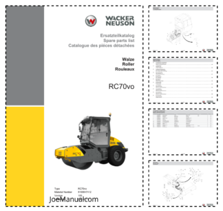 Wacker Neuson RC70vo Roller Parts Catalog v100