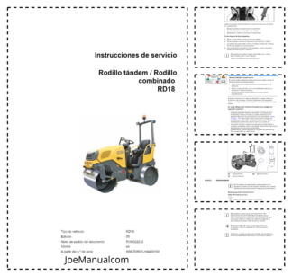 Wacker Neuson RD18 Roller Service Manual SN WNCR0501LHAA00160 v05 ES