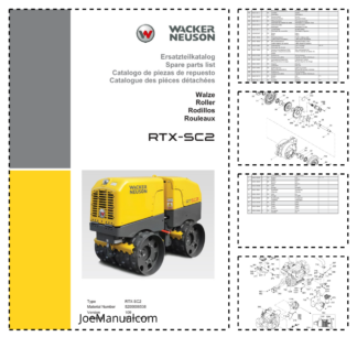 Wacker Neuson RTX-SC2 Roller Parts Catalog v109