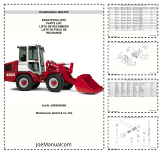 Weidemann 4004 D P Wheel Loader Parts Catalog
