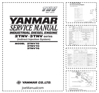 Yanmar 2TNV70 3TNV70 3TNV76 Engine Service Manual vM9961-02E070