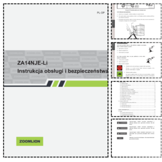 Zoomilion ZA14NJE-Li Elevation Platform Operation Manual PL