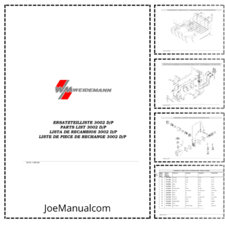 Weidemann 3002 D P Wheel Loader Parts Catalog