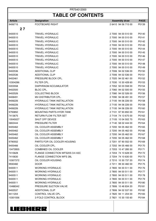 Liebherr PR 754 Litronic Type 990 Crawler Dozer Parts Catalog SN 12000 and UP - Image 12