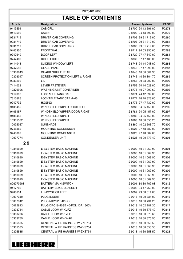 Liebherr PR 754 Litronic Type 990 Crawler Dozer Parts Catalog SN 12000 and UP - Image 5