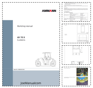 Ammann AV70X Articulated Tandem Roller with Cummins Tier 3 Engine Workshop Manual SN 4062117 and UP