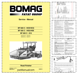 BOMAG BF600C HCE HCG HSG HSE E G Road Finisher Service Manual v4.2011